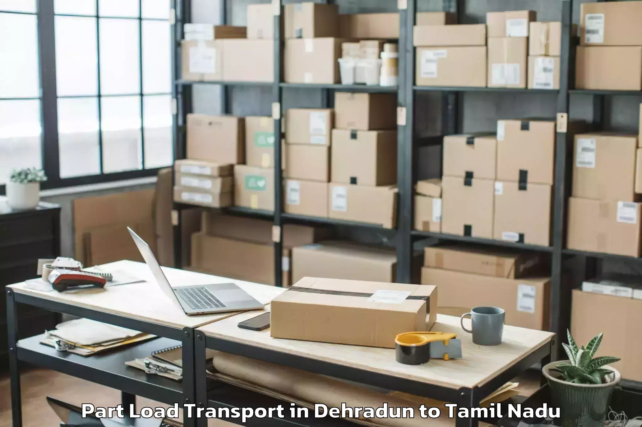 Book Dehradun to Sholinganallur Part Load Transport Online